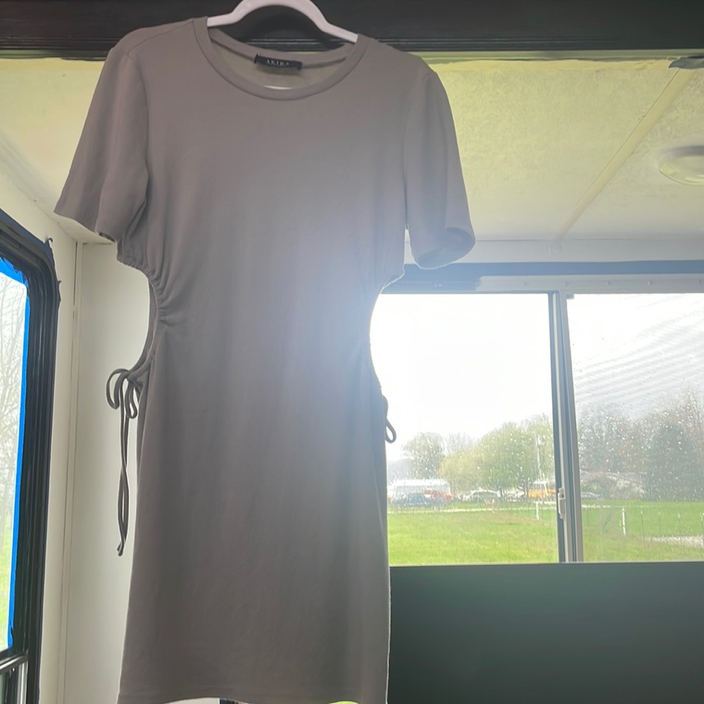 Large grey side out dress by AKIRA